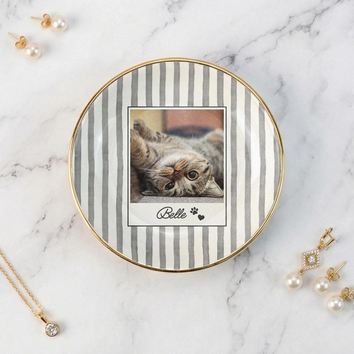 Custom Pet Photo Ceramic Jewelry Tray, Personalized Dog Cat Portrait Ring Holder, Ring Dish 44308995-51d4-4f0e-9626-dd3f0919ed75-8.jpg