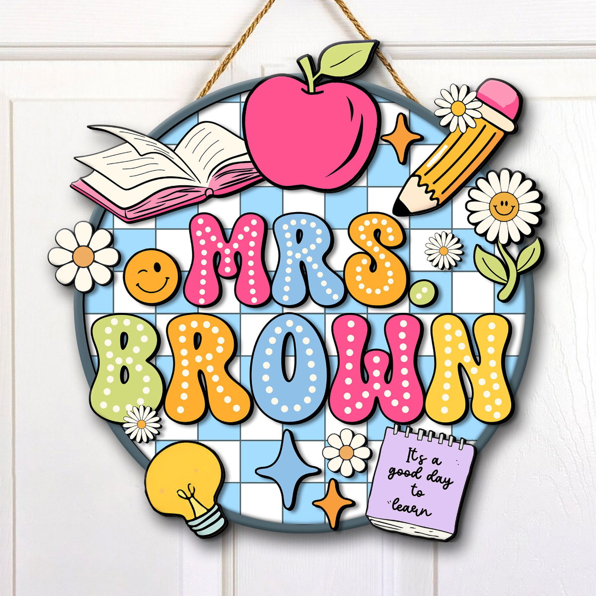 Personalized Teacher Gifts, 3D Teacher Door Sign, Teacher Welcome Sign, Classroom Door Sign, Back to School Gift, 1st Day of School Decor 443da1a3-0092-41ce-afd1-6417291eee3d-2.png