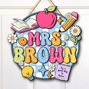 Personalized Teacher Gifts, 3D Teacher Door Sign, Teacher Welcome Sign, Classroom Door Sign, Back to School Gift, 1st Day of School Decor 443da1a3-0092-41ce-afd1-6417291eee3d-2.png
