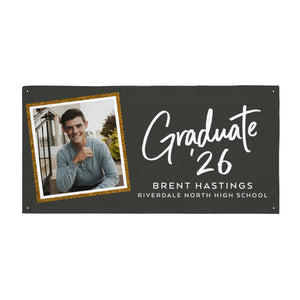 Personalized Graduation Photo Banner, Class of 2026 Party Decor, Graduation Party Decor