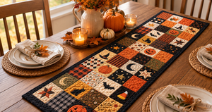 Retro Halloween Patchwork Quilt Table Runner, Pumpkin Black Cat Bat Candy Corn Table Decor, Autumn Fall Thanksgiving Table Runner 444c9788-3c87-4dab-8478-ead1377d422f-anh_1_top.png