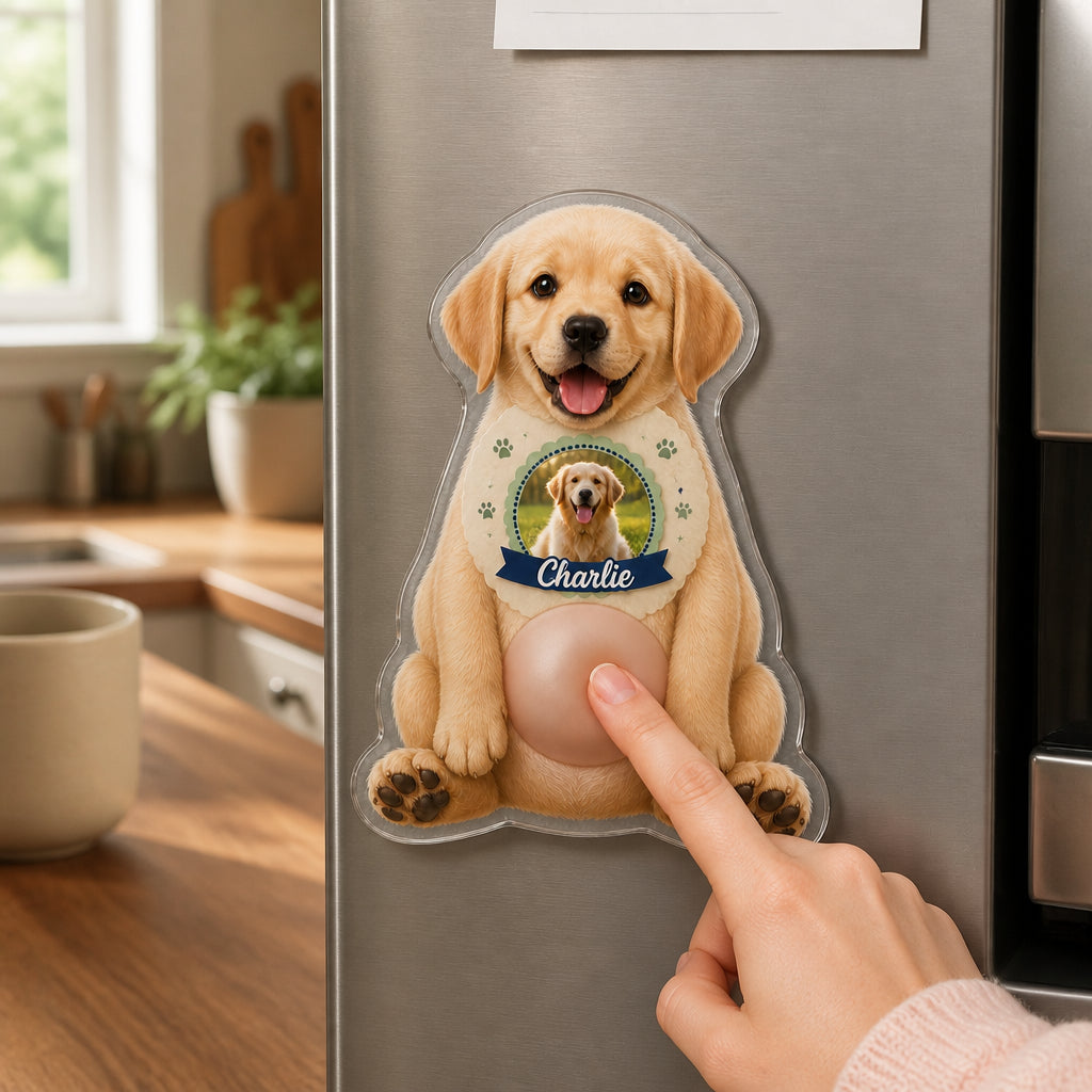 Custom Pet Photo + Name Fridge Magnet - Personalized Acrylic Refrigerator Magnet - Soft Rubber Belly 4454ae76-6644-4661-9676-0afc970b13a8.jpg