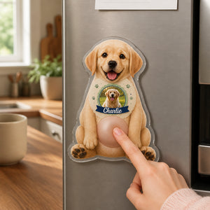 Custom Pet Photo + Name Fridge Magnet - Personalized Acrylic Refrigerator Magnet - Soft Rubber Belly 4454ae76-6644-4661-9676-0afc970b13a8.jpg