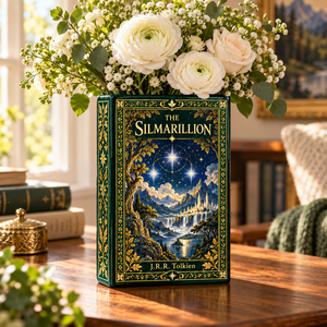 The Silmarillion Book Style Ceramic Book Vase – Tolkien Inspired Flower Vase, Fantasy Bookshelf Decor 445c9550-4d13-4662-9060-52c141f6f8e0-the-silmarillion-1.png