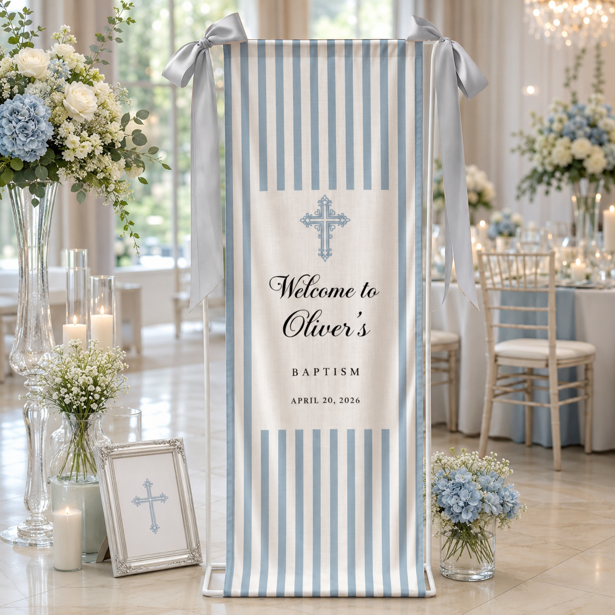 Personalized Baptism Welcome Sign, Custom Christening Banner, Baby Party Decor 4474badc-7eca-4af2-adf4-86e580f4bb20-banner-1.png