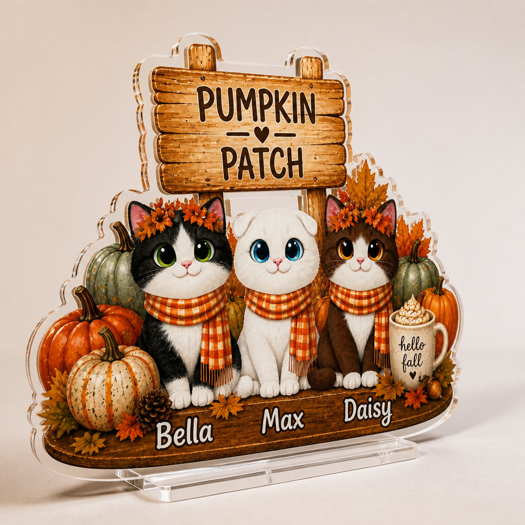 Pumpkin Patch Pets – Fall Standee (3 Pet Portraits) - Personalized Acrylic Custom shape Standing 1 layer (FS) 4492955b-1919-4af1-bbcc-5a087ab6f8a5.jpg