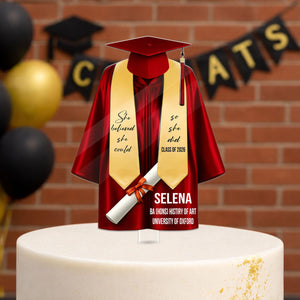 Personalized Graduation Cake Topper, Custom Graduation Gown Cake Topper, Class Of 2026, Graduation Decoration, School Graduation Keepsake