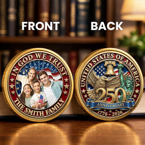 In God We Trust - Personalized Commemorative Keepsake Coin - Gift For Family, Patriotic Gift, 4th Of July