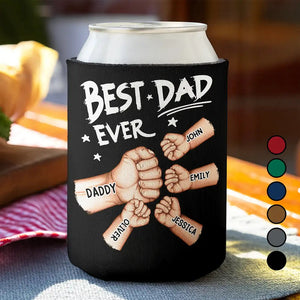 Best Dad Ever - Personalized UV Printed Can Cooler - Gift For Father, Grandpa, Father's Day Gift