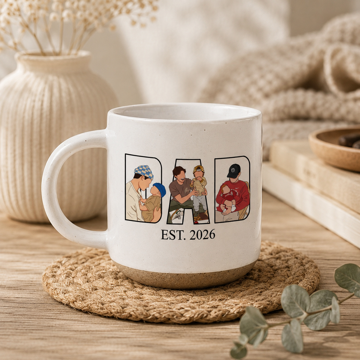 Personalized Dad Photo Mug, Custom Father s Day Gift, Daddy Picture Collage Mug, Birthday Gift for Dad, Photo Coffee Mug, Gift for Husband