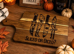 Acacia Wood Cutting Board: Scary Movie Halloween Decor 44a647d0-c5ad-4f3d-b97a-1e6259c89b43-bcvccc-2-.webp