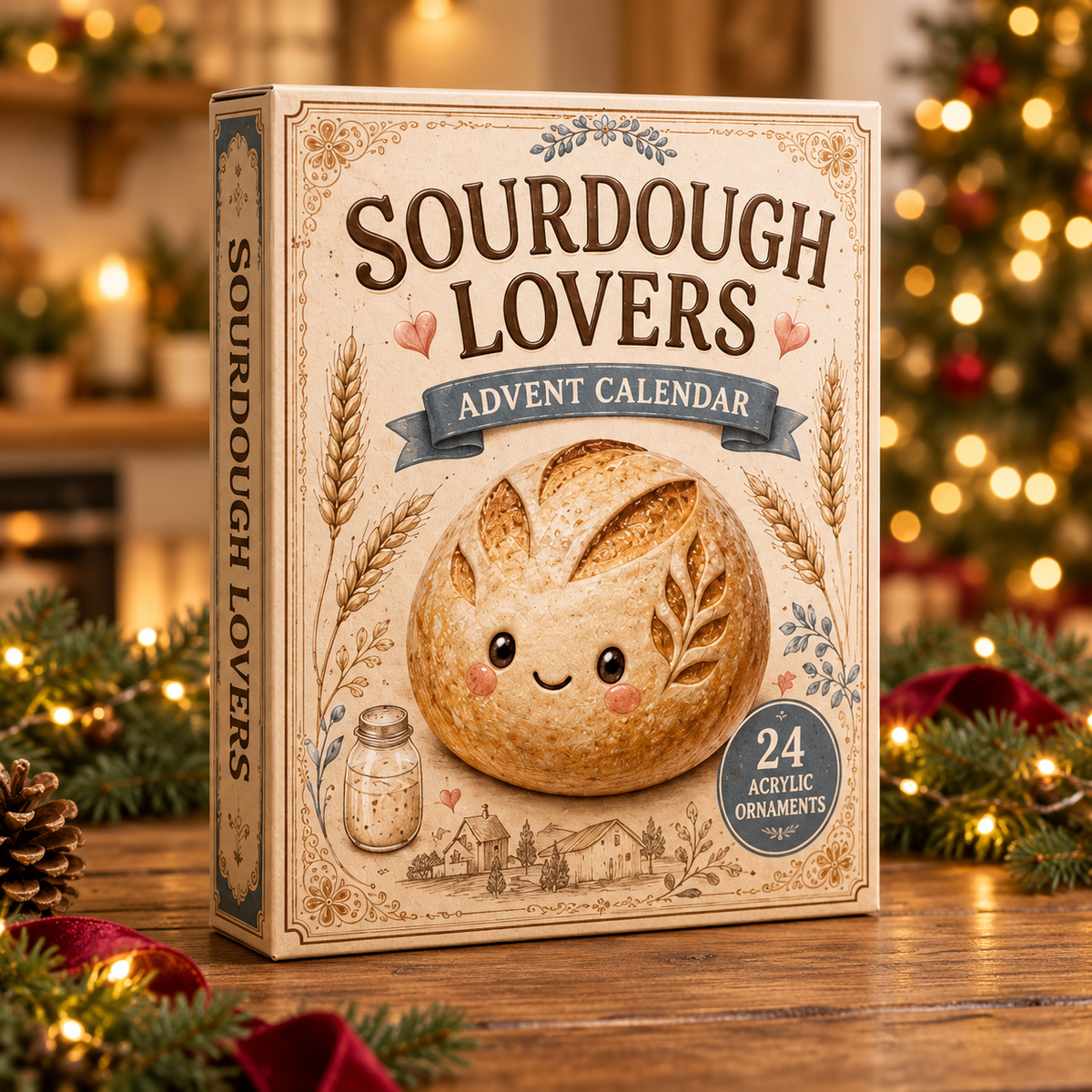 Sourdough Lovers Advent Calendar 2026 - 24-Day Festive Countdown, Acrylic Charms Blind Box - Gift For Baking Lovers 44ca1779-6b27-4a39-82b7-2b9b54d7fba1-sourdough-box.png