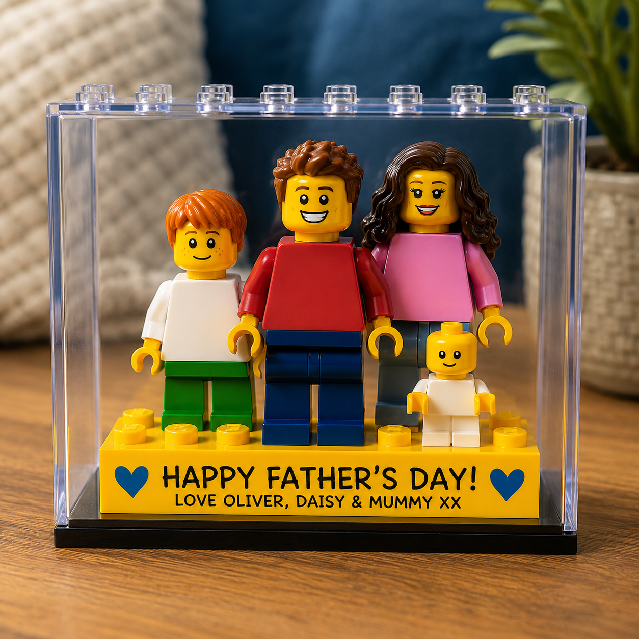 Father's Day Personalised Minifigure Gift for Dad, Custom Family Keepsake Figures, Sentimental Gift for Best Daddy