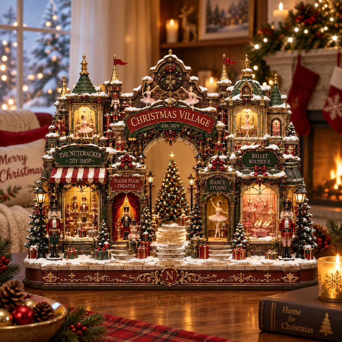Nutcracker Ballet Shop Christmas Village Wooden Block Decor, Victorian Holiday Village, Festive Christmas Tabletop Ornament 44f870d6-8e49-4828-b23c-d5694f2d9647-RTTRTRRTRTRTRTRT-1-.png