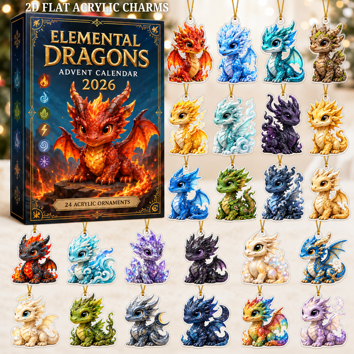 Elemental Dragons Advent Calendar 2026 - 24-Day Festive Countdown, Acrylic Charms Blind Box - Gift For Dragon Lovers 45027e9c-706e-4470-8692-7ba37e55d5ff-dragon-text.png