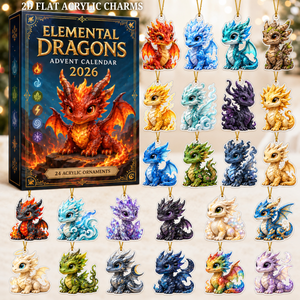 Elemental Dragons Advent Calendar 2026 - 24-Day Festive Countdown, Acrylic Charms Blind Box - Gift For Dragon Lovers 45027e9c-706e-4470-8692-7ba37e55d5ff-dragon-text.png