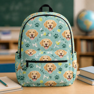Golden Retriever Play Paws AOP Backpack - Personalized Backpack 4511040a-72c2-4e38-8450-8aedee0e96c4.jpg