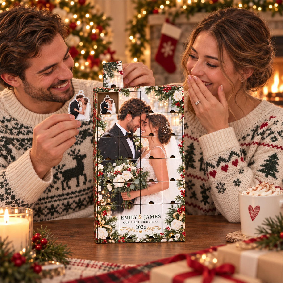 Personalized Newlywed Advent Calendar with 24 Custom Photo Acrylic Ornaments, Our First Christmas Married Gift, Wedding Keepsake for Couple 451156dc-3860-4a5e-80cc-3fd92ba7e22d-il_fullxfull.8619108737_5gb0.jpg