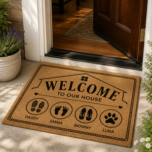 Personalized Family Footprints Welcome Doormat - Personalized Doormat 451ebb0e-ad34-45b9-93bc-e96a72acb8ce.png