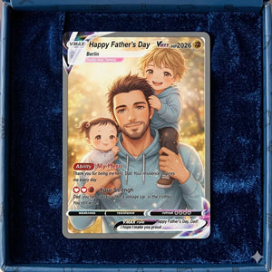 My First Hero Daddy - Personalized Trading Card For Father's Day