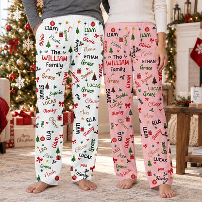 Personalized Family Christmas Pajama Pants, Custom Names, Festive Holiday Lounge Wear 45495bbd-9763-48a4-bd88-8ccc8461e9f0-4.jpg