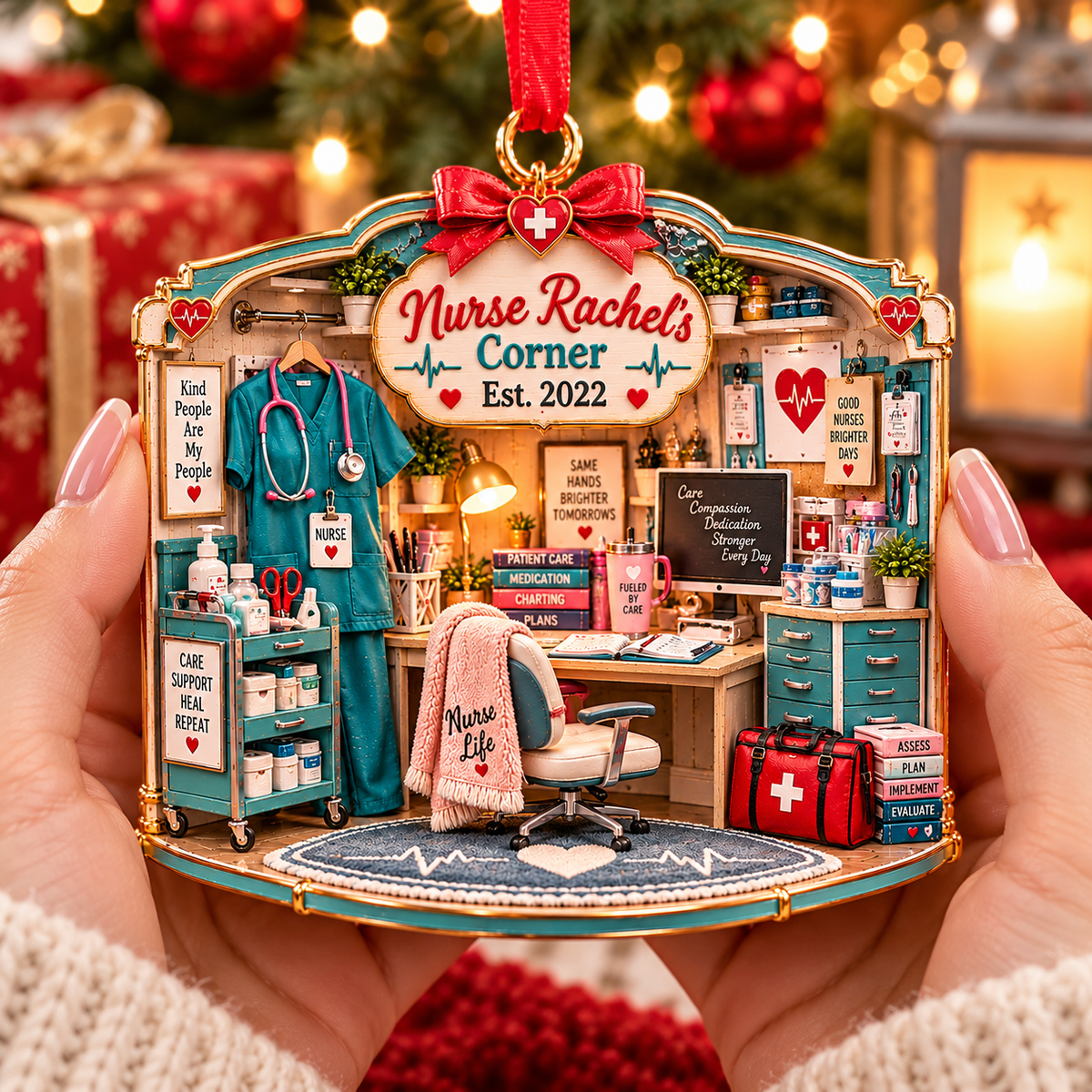 Personalized Nurse Corner Christmas Ornament – Custom Name & Year, Nurse Appreciation Gift, RN Christmas Gift for Her, Nursing Graduation Keepsake 4559929a-4e3a-458f-9ebf-47752e24a125-Image-Oct-22-2026-04_10_57-PM-3.png