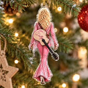 Dolly Parton Christmas Ornament, Country Music Gift, Guitar Acrylic Ornament, Pink Outfit Holiday Decor, Music Fan Keepsake 456de04f-1f4f-4bee-a250-ef52b7c1806d-2.jpg