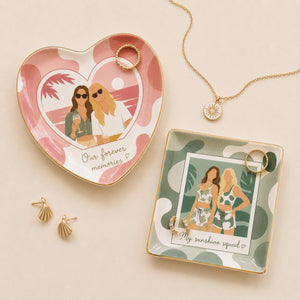 Personalized Bestie Photo Jewelry Dish, Ceramic Trinket Tray for Best Friend, Bestie Striped Ring Dish, Birthday Gifts For Bestie 45778193-5fe4-48bb-b4df-0be99bede250-4.jpg
