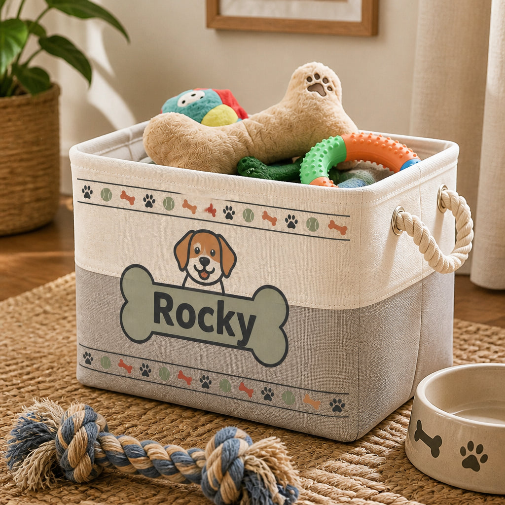 Personalized Dog Toy Storage Bin – Bone Badge Name - Personalized Storage Bag 458c7544-b771-4afa-9406-5d2cd995f732.jpg