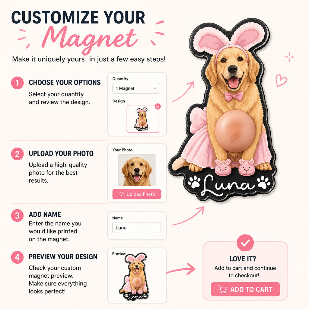 Custom Cartoon Pet Portrait Acrylic Fridge Magnet - Personalized Acrylic Refrigerator Magnet - Soft Rubber Belly 4592c601-f652-4fab-b9e6-b17cac03be58.jpg