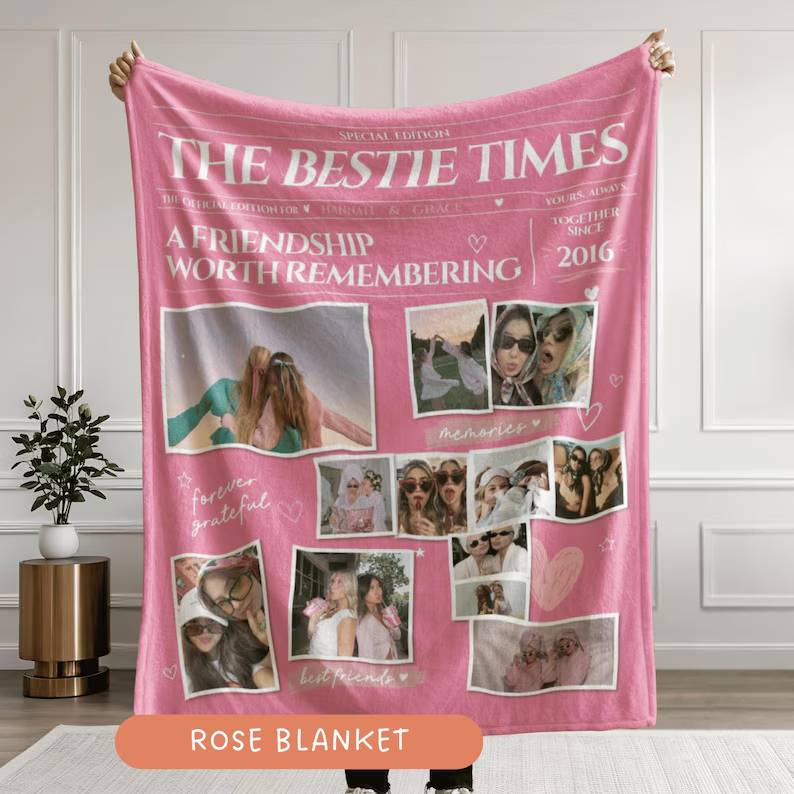 Personalized Best Friend Newspaper Blanket Custom Bestie Photo Collage Blanket Custom BFF Gift Gift for Her Friendship Keepsake Girls Night 459aab3e-7e13-4274-a041-a461bf96b543-dfgdfg-3-.jpg