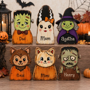 Halloween Family Custom Character & Name - Personalized Wooden Block - Halloween Gifts for Shelf Decoration 45c53771-76e6-476c-9874-97c68eb06230-banner-3.jpeg