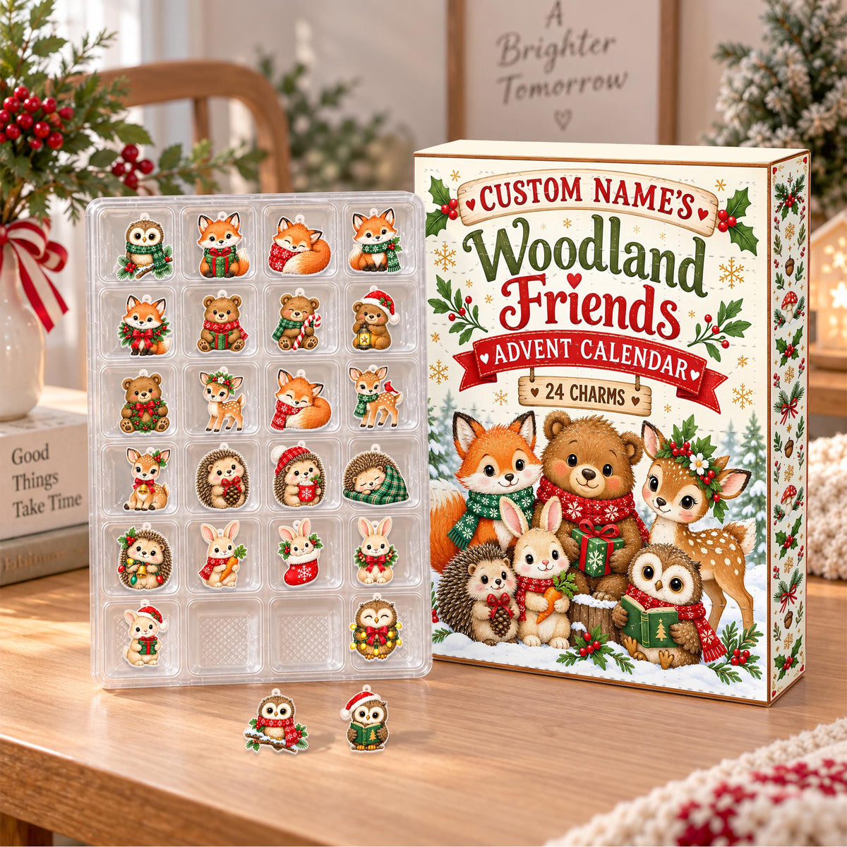 Personalized Woodland Friends Advent Calendar Box, Custom Name 24 Charm Christmas Countdown, Kids Holiday Keepsake Gift 45e1b887-aca4-420a-8a29-21171613eaa7-il_fullxfull.8540635854_p15v.jpg
