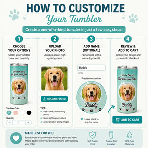 Pet Photo Tumbler — Life Is Good, But Water Tastes Better - Personalized Tumbler 45e368fb-5988-45b4-80da-b35d3d0a104e.jpg
