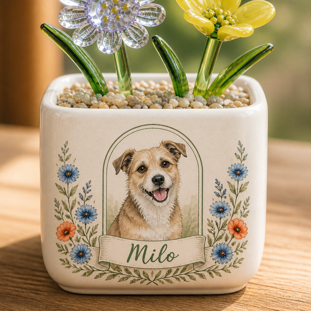 Custom Pet Portrait Mini Glass Planter – Arched Cameo Floral - Personalized Mini Glass Plant Pot 45febbbb-13ed-4240-a2b2-4b011a8ccb1e.jpg