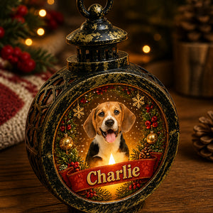 Personalized Pet Photo Christmas Lantern – Custom Name Wreath Scene - Personalized Christmas Lantern LED Flameless Candle 4609b60a-d74a-4395-8170-e91326cfd6ae.jpg