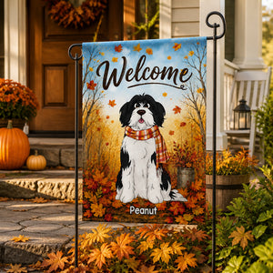 Autumn Welcome Pet Portrait Garden Flag - Personalized Family Flag 461d731a-e3cd-4436-a43a-b939bbdd0e65.jpg