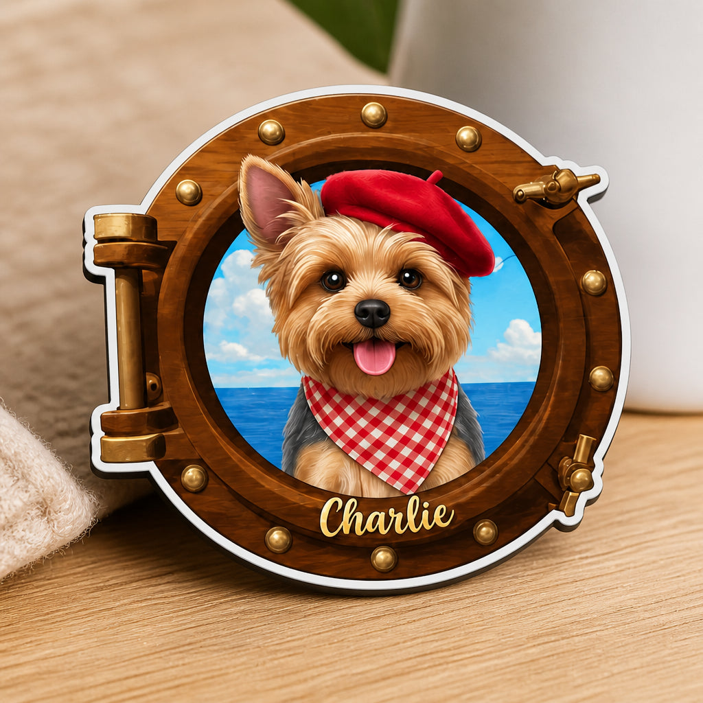 Custom Pet Portrait Nautical Postcard Magnet – Upload Photo - Personalized Custom Shape Fridge Magnet 4638546a-8f5e-4626-a527-26fd5e6d807d.jpg