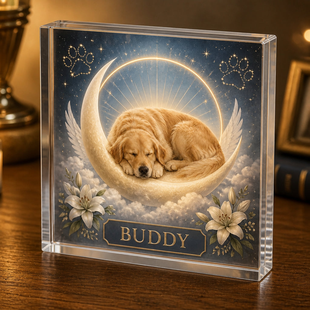Angel Pet Memorial Acrylic Plaque – Photo Portrait + Name - Personalized Acrylic Plaque 463abfcf-220c-4761-90d8-0bb12833b47d.jpg