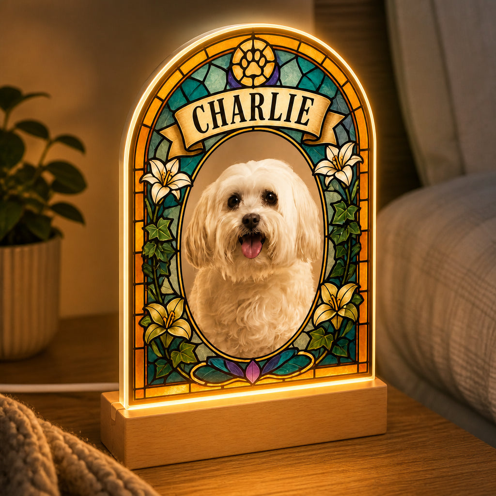 Custom Pet Photo Stained-Glass Arch LED Night Light with Name - Personalized 3D LED Light Wooden Base 464ae64e-28ae-4748-bb8a-1d5b2cafb8ea.jpg