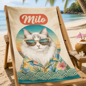 Retro Sun Custom Pet Portrait Beach Towel - Personalized Beach Towel 465ec978-c457-49c9-ada1-91cbd328e7f6.jpg