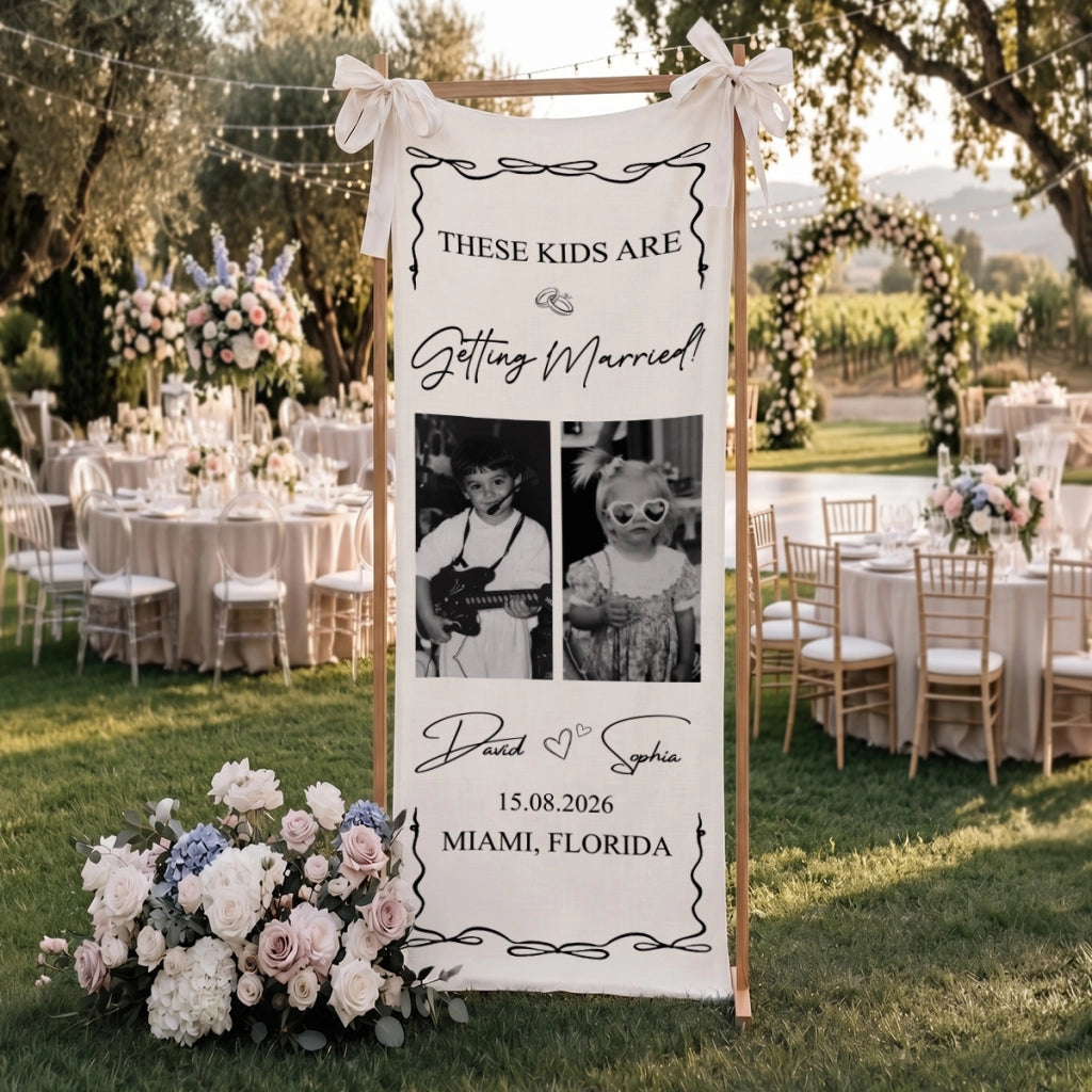 These Kids Are Getting Married - Personalized Welcome Sign - Wedding Decoration 466b1097-7a2a-4df9-8dc2-112cb04c2d2a-4.webp
