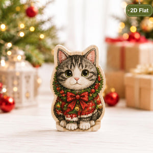 Christmas Cat Wooden Block Set, Santa Tree Ornament Kitty Shelf Decor, Cute Holiday Cat Lover Gift 468ca6bf-a51e-46a6-a660-5b7c4d388472-7.jpg