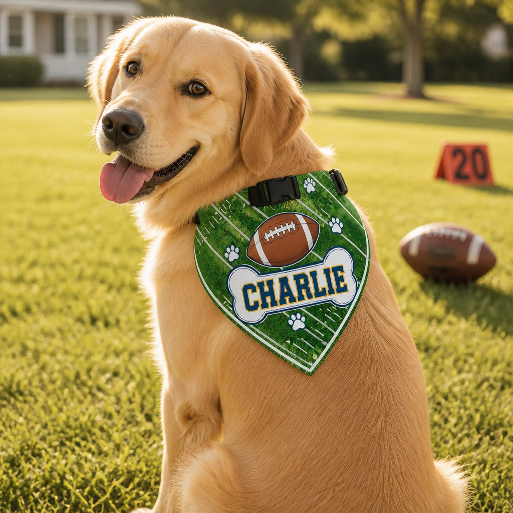 Personalized Football Field Dog Bandana - Personalized Pet Bandana Collar With Adjustable Buckle 46a067cf-2ed6-4222-937a-b4687f1cd1c4.jpg