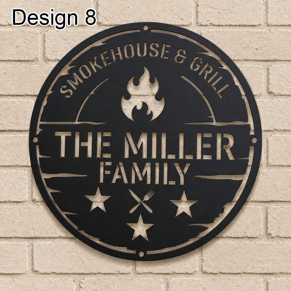 Custom Metal BBQ Sign Personalised Family Name Grill Decor Backyard Barbecue Wall Art Outdoor Kitchen Sign Father's Day Gift Housewarming