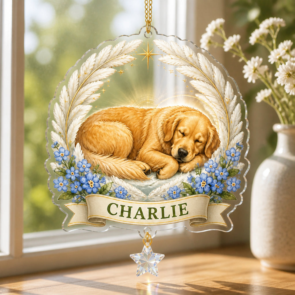 Angel Halo Pet Memorial Fridge Magnet – Photo-to-Art with Pet Name - Personalized 1 Layered Suncatcher with Charm 46b96ddc-a5c5-4d28-a024-03dfa96d9a87.jpg