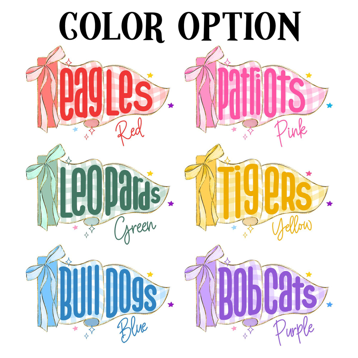 Custom School Spirit Shirts, Preppy Pennants Flag TShirt, Girly Coquette Mascot Pennant Flag, Back To School Tee, Matching Team Shirts 46e88c92-f363-4e01-8e24-42f8c0b7a823-2.jpg