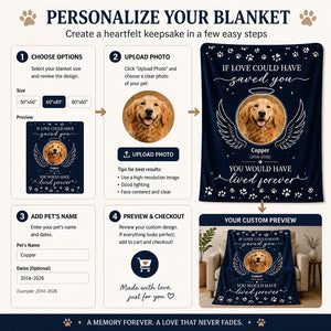 Pet Memorial Photo Blanket – If Love Could Have Saved You - Personalized Blanket 4721d11f-fd61-4422-9fe2-a06f6e3f00a6.jpg