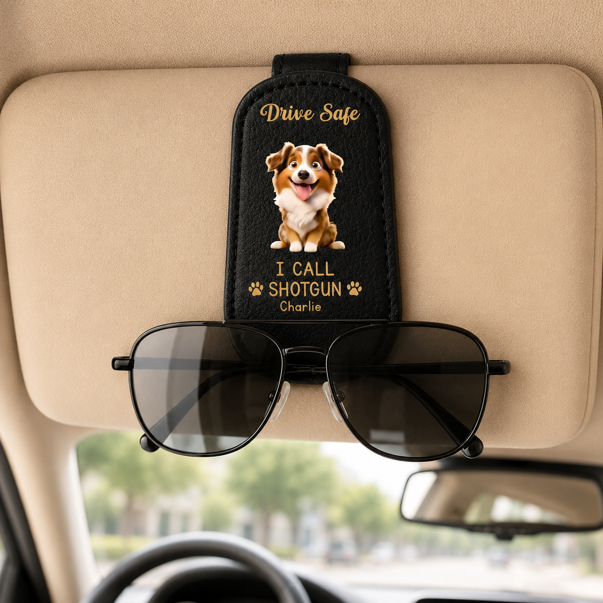 Funny Dog Custom Photo Drive Safe Daddy Sunglasses Holder: Personalized Sunglasses Holder For Dog Dad With Dog, Fathers Day, Gift For Dad, Grandpa