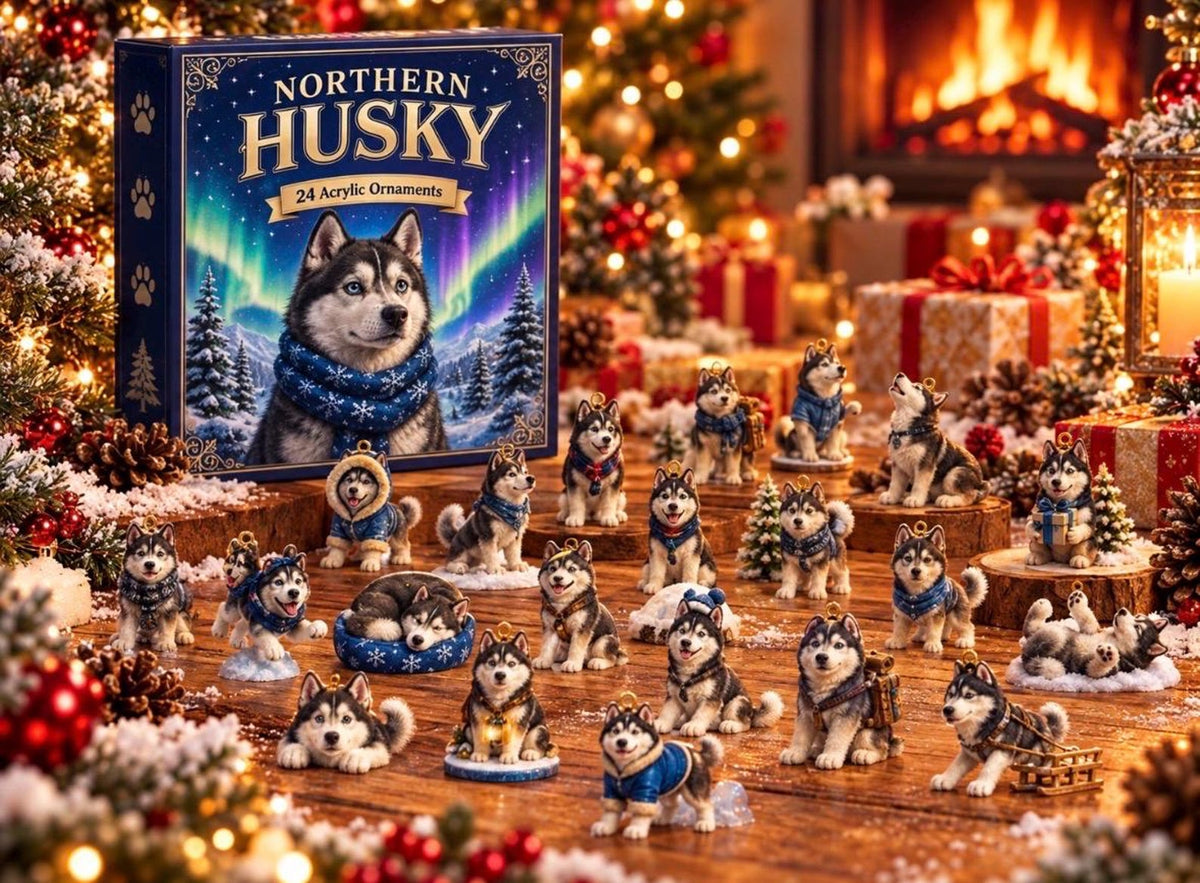 Husky Advent Calendar 2026, 24 2D Acrylic Dog Ornaments, Winter Wonderland Christmas Decor, Dog Lover Gift 4734b79d-92cf-4ec4-9c93-170167ca702e-il_1588xN.8645406489_rclu.jpg